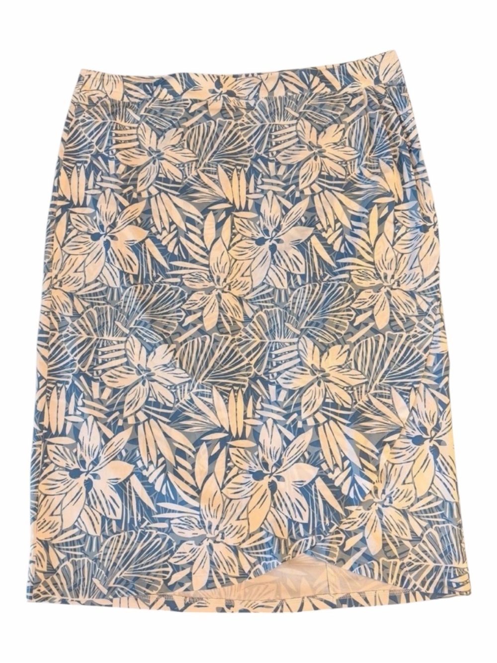 Rip Skirt Hawaii Women's XXL Modern Tropics Dusty Blue Wrap Skirt NWT‎